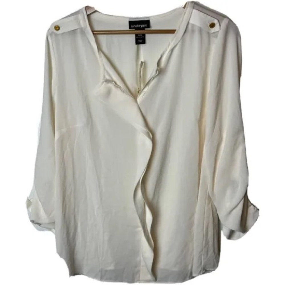 Lane Bryant Cream Chiffon Blouse US 22/24